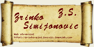 Zrinko Simijonović vizit kartica